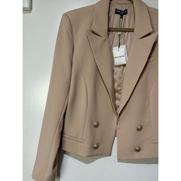 Generation Love Penn Crepe Cropped Blazer Latte Size XXL NWT - Picture 3 of 13